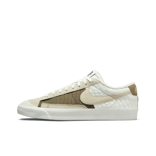 Nike Blazer Toasty Slip-Resistant Abrasion-Resistant Легкий Низкий Топ Скейтборд Кроссовки Мужские Белый Зеленый