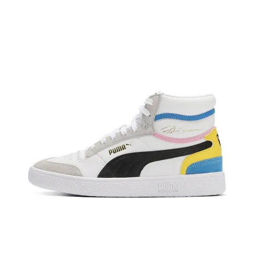 PUMA Ralph Sampson MID Топ Кроссовки для скейтбординга Унисекс Белый Серый Желтый
