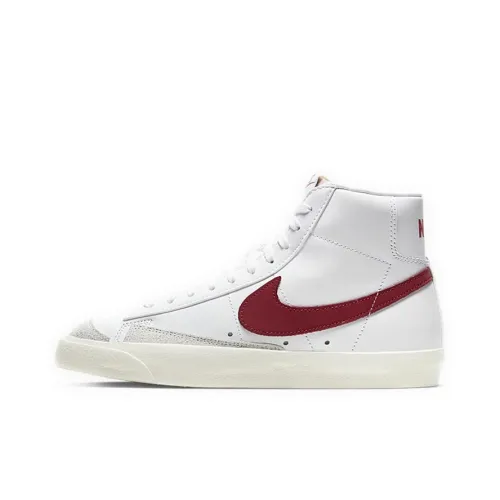 Nike Blazer 77 Vintage Lightweight Coating MID Skateboarding Top Shoes Women's White Red