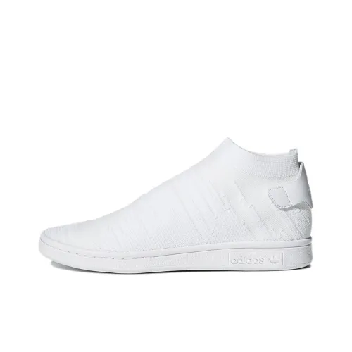 Adidas Originals Stan Smith Sock Primeknit Дышащий MID Топ Кроссовки для скейтбординга Женские Снег