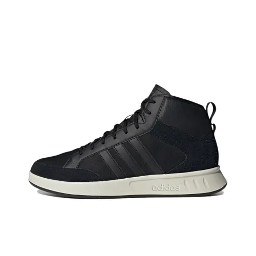 Adidas Court80s Устойчивые к истиранию MID Скейтборд Кроссовки Унисекс Черные