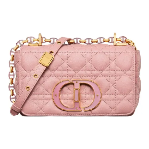 DIOR Caro Телячья кожа Сумка через плечо Сумка Маленькая Женская Розовая