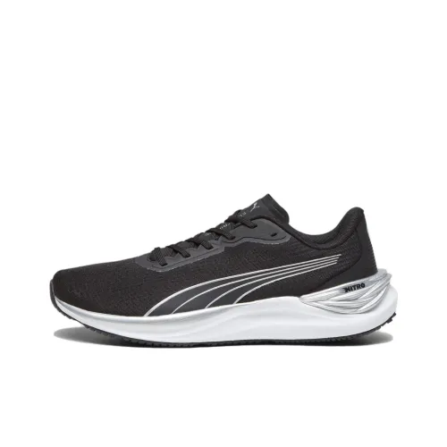 PUMA Electrify Nitro 3 Дышащие Низкие Кроссовки для Тренировок и Беговых Кроссовки Мужские Черные Серебряные