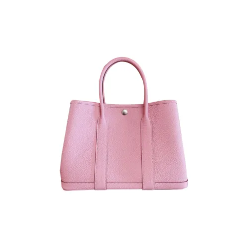 HERMES Garden Party Negonda Телячья кожа Садовая сумка 30 Женская 5P Вишневый цветок Пастельный розовый