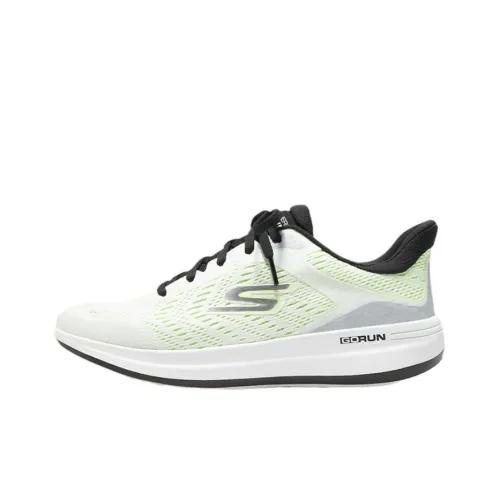 Skechers GO RUN PULSE 2,0 Дышащие Низкие Кроссовки для Бега Мужские Белые Зеленые