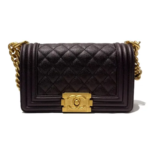 CHANEL LEBOY С рельефом Тисненый Телячья кожа Сумка через плечо Сумка на плечо Маленькая Женская Коричневая Красная