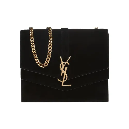SAINT LAURENT MONOGRAM LEATHER Сумка через плечо Сумка на плечо Женская Черная