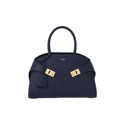 Ferragamo Сумка через плечо из коровьей кожи маленькая сумка для женщин темно-синий