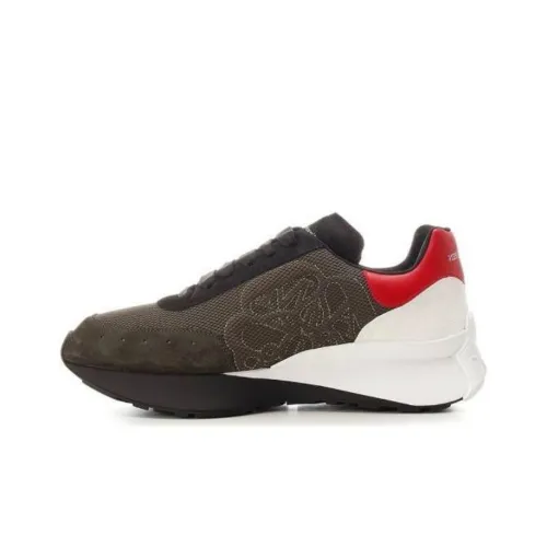 Alexander McQueen Sprint Runner Low Топ Повседневная обувь Мужская Хаки