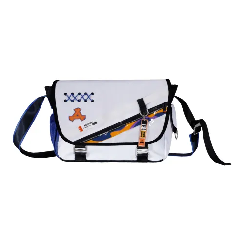 KONADCT Oxford Messenger Bag Shoulder Bag Regular Unisex White KONADCT Оксфорд Курьерская сумка Сумка через плечо Стандартная Унисекс Белый