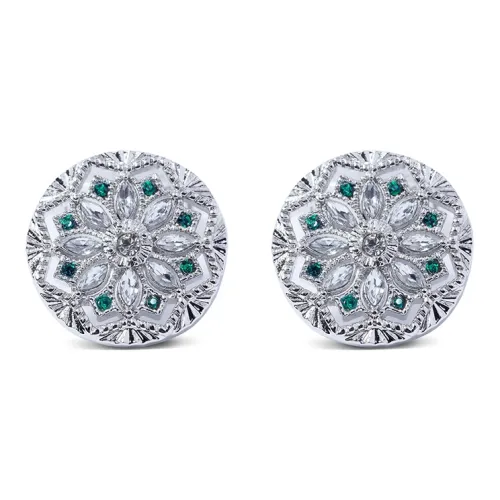 WILLIAM MILTON Латунные запонки "Ледяной снежный" Мистическое царство Мужской