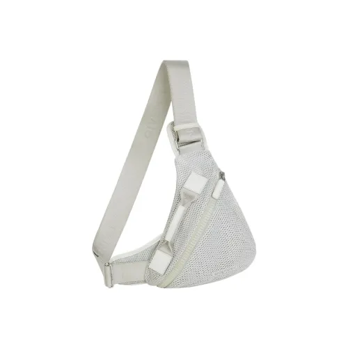 GIVENCHY Полиэстер с коровьей кожей сетчатая сумка сумка через плечо одна плечевая через плечо бананка маленький мужской белый