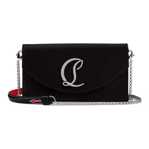 CL LUBOTING Сатин Одно плечо Через плечо Клатч Маленький Женский Черный