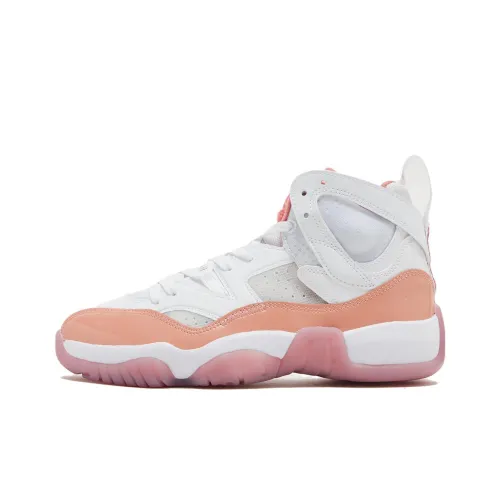 Jordan Jumpman Два Trey Дышащий Высокий Топ Винтажные Баскетбольные Кроссовки Мужские Белый Оранжевый