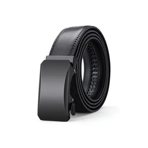 NOMK Натуральная кожа Автоматическая застежка Ремень для бизнеса внутренний отсек Pure Коровья кожа Ремень Мужской