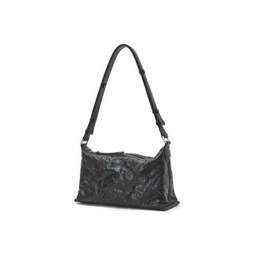 Omentar Коровья кожа Crinkle Сумка Сумка через плечо Маленькая Женская Белая Черная