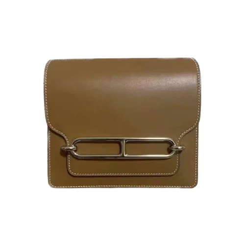 HERMES Butler Кожа Свиной нос Сумка Сумка через плечо Мини Женские 21 Пляж Золотой