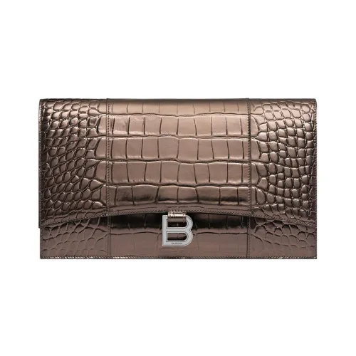 Balenciaga Телячья кожа Клатч Женский Коричневый