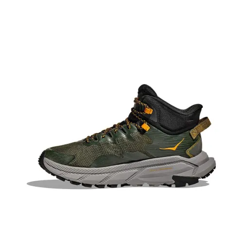 HOKA ONE ONE Trail Code Беговые кроссовки MID Топ Темно-зеленый Мужской