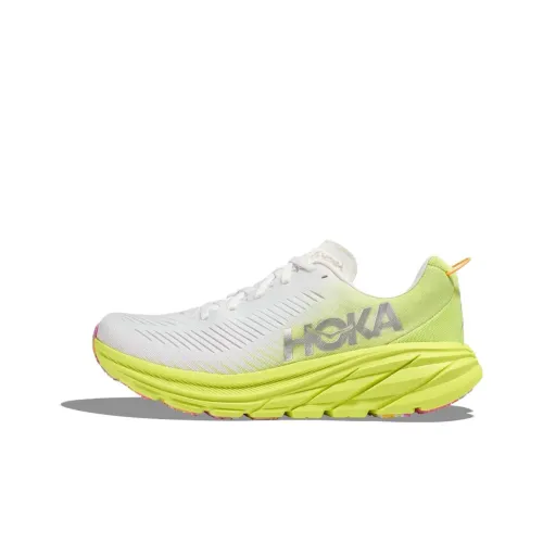 HOKA ONE ONE Rincon 3 Амортизирующие подошва Противоскользящие устойчивые к истиранию Низкий топ Беговые кроссовки Женские Желтые