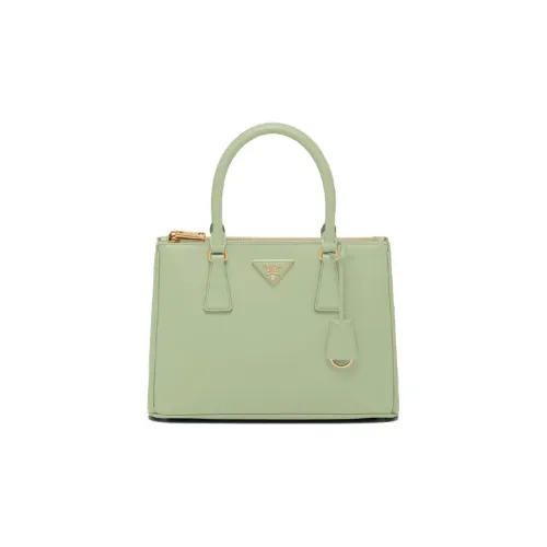 PRADA Galleria Killer Bag Сумка из кожи среднего размера женская светло-зеленая