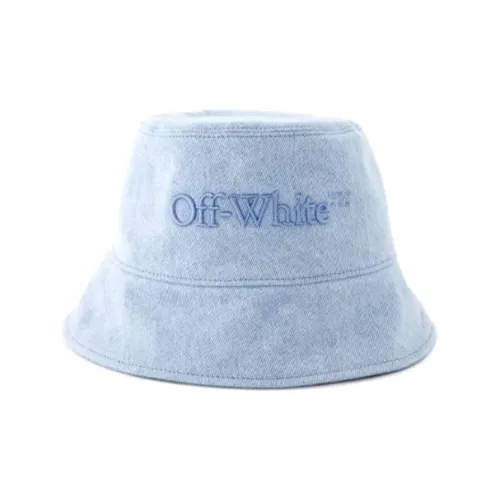 Off Белый Cotton Bucket Hats Синий Женские
