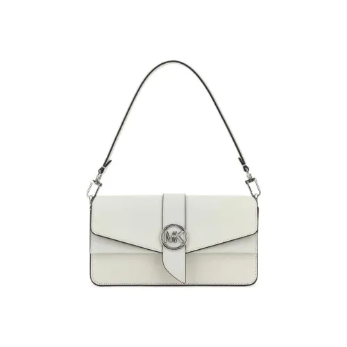 MICHAEL KORS Greenwich Saffiano кожа конверт сумка плечевая сумка среднего размера женская белая