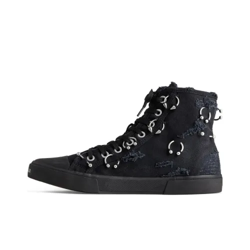 Balenciaga Paris High Топ Скейтборд Кроссовки Женские Черные