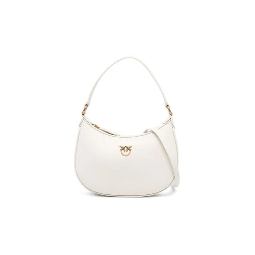 PINKO Half Moon Series Телячья кожа Портативная Сумка через плечо Сумка на плечо Мини Женская Белая