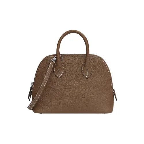 HERMES Bolide Козья кожа Сумка для боулинга Сумка Сумка через плечо Сумка через плечо Мини Унисекс 18 ÉToupe Слоновой серый