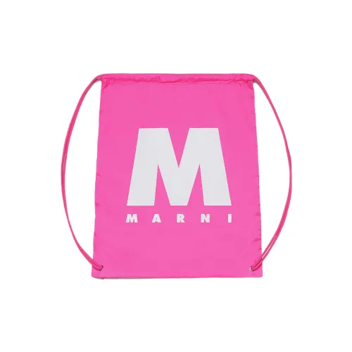 MARNI Полиамидный нейлоновый рюкзак стандартный женский неоновый розовый