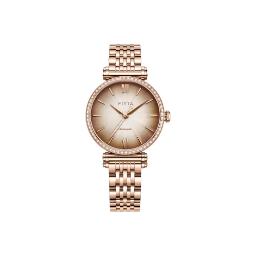 Fiyta Автоматический Механический Movement Женские Часы 34mm*34mm*11,55mm Желтые