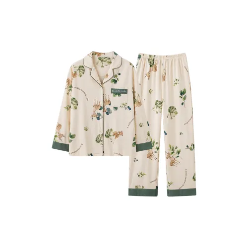 THREEGUN Sq9213 Абрикос Женские Пижамные комплекты