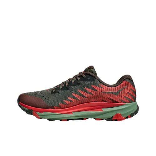 HOKA ONE ONE Torrent 3 Thyme Fiesta Дышащие Низкие Кроссовки для Бега Мужские Черные Красные