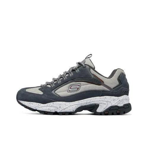 Skechers Stamina Cutback Открытая страна Обувь Низкий верх Повседневная обувь Мужская Черный Серый