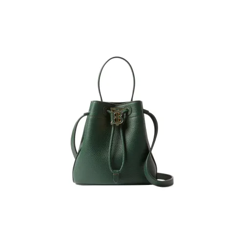 Burberry Телячья кожа Ведрообразная сумка Сумка через плечо Мини сумка Женская Лоза Зеленый