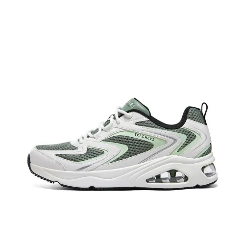 Skechers Uno Low Топ Повседневные Беговые Кроссовки Мужские Белые Зеленые