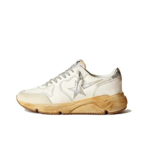 Golden Goose Running Sole Low Топ Повседневная обувь Женская Белая Потертый