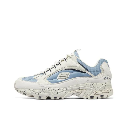 Skechers Stamina Открытая страна Обувь Устойчивая к истиранию Низкий Топ Повседневная обувь Мужская Белый Синий
