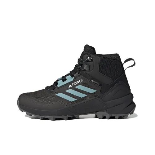 adidas Terrex Swift R3 Slip-resistant High Top Streetwear Women's Black Blue adidas Terrex Swift R3 Противоскользящий Высокий Топ Уличная Обувь Женская Черный Синий