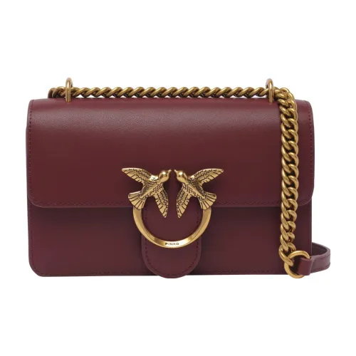 PINKO Телячья кожа Сумка через плечо Сумка на плечо Женская Бордовый