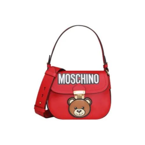 MOSCHINO Кожа Седло Сумка Сумка через плечо Сумка через плечо Стандартная Женская Красная
