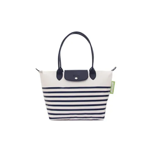 LONGCHAMP Le Pliage Холщовая сумка сумка-пельмени сумка через плечо сумка среднего размера женская белый и синий