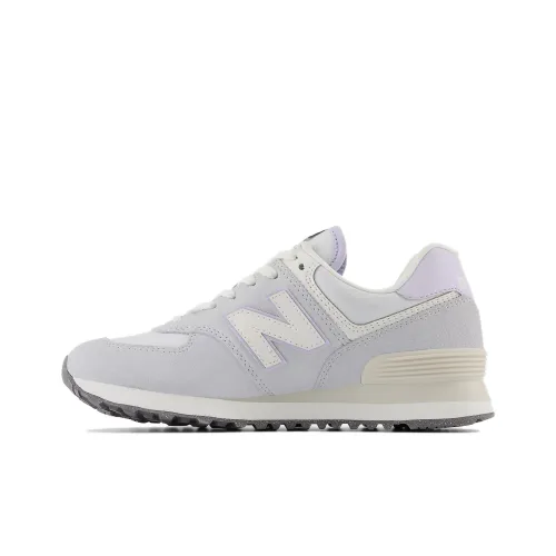 New Balance NB 574 Low Топ Повседневные Беговые Кроссовки Женские Светлый Цвет Радужный Белый