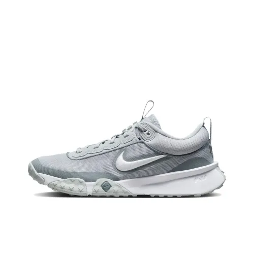 Nike Air Ромб Шипы Амортизаторы Slip-resistant Abrasion-resistant Низкий топ Кроссовки для тренировок Мужской Серый Белый