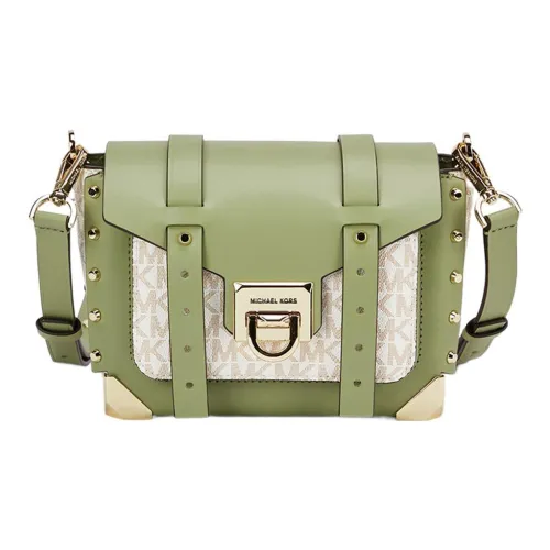 MICHAEL KORS Manhattan с коровьей кожей курьерская сумка сумка через плечо маленькая женская светло-зеленый