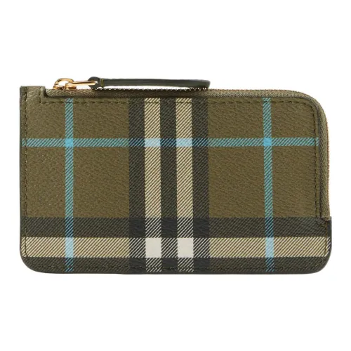 Burberry Кожа Держатель для карт Женские Оливково-зеленый