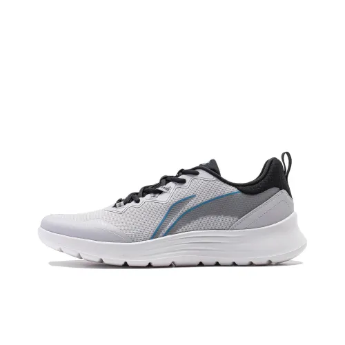 Подкладка Перо устойчивые к истиранию низкий топ беговые кроссовки мужской серый черный