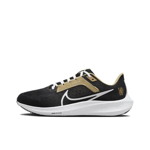 Nike Air Zoom Pegasus 40 Устойчивый к истиранию Низкий Топ Амортизирующий Тренировочный Беговые Кроссовки Мужские Черный Желтый