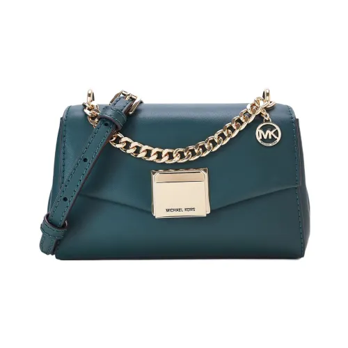 MICHAEL KORS Lita Коровья кожа Квадратная сумка Сумка через плечо Маленькая женская Темно-зеленый